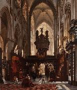 Victor-Jules Genisson Interior of the 'Sint-Salvatorkathedraal' in Bruges USA oil painting artist
